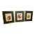 Late 20th Century Continental Shadowbox Framed Raised Flowers - Set of 3 For Sale