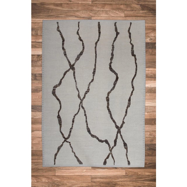 Textile Beige 21st Century Modern Moroccan Style Wool Rug 9'1" X 12'9" For Sale - Image 7 of 7