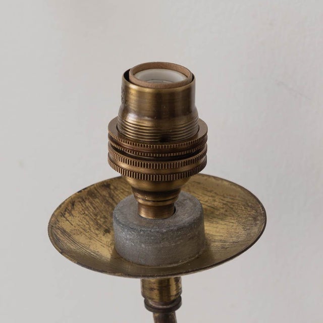 Brass 1940s Pair of French Brass and Mirror Sconces For Sale - Image 8 of 15