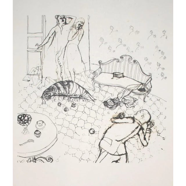 The Insect is an original print in Etching and drypoint technique on ivory-colored paper, realized by Anonymous Artist in...