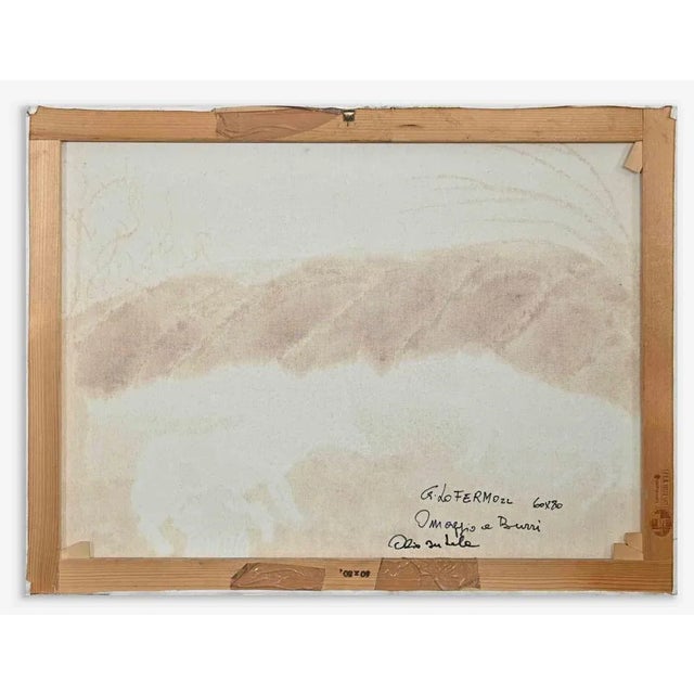 Giorgio Lo Fermo, Homage to Burri, Original Oil on Canvas, 2022 For Sale - Image 3 of 4