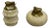 Lighters in Brass on a Travertine Stone Base attributed to Fratelli Mannelli, 1970s, Set of 2 For Sale