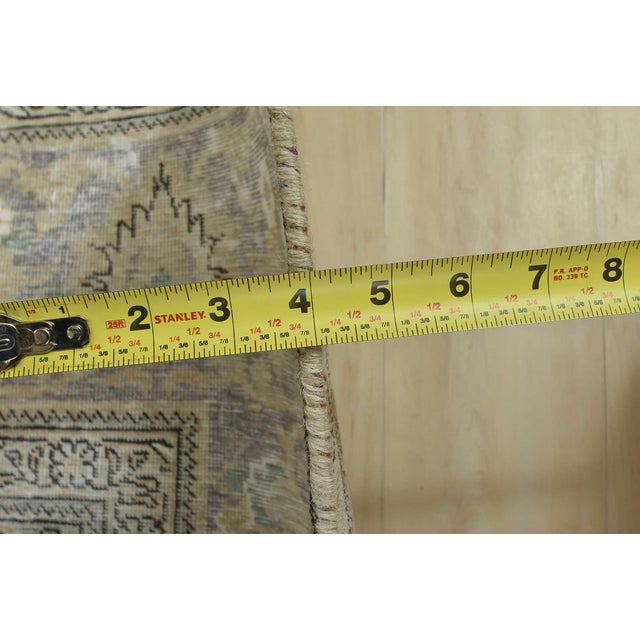 Tabriz Rug 10’1” X 12’11” Beige Wool Vintage Distressed Hand-Knotted Carpet For Sale - Image 13 of 15