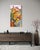 Marc Zimmerman "Falling Leaves" Oil Painting, Three Figures in Tropical Village, Vertical Format, Warm Palette, Contemporary Art West Coast For Sale In Monterey, CA - Image 6 of 9