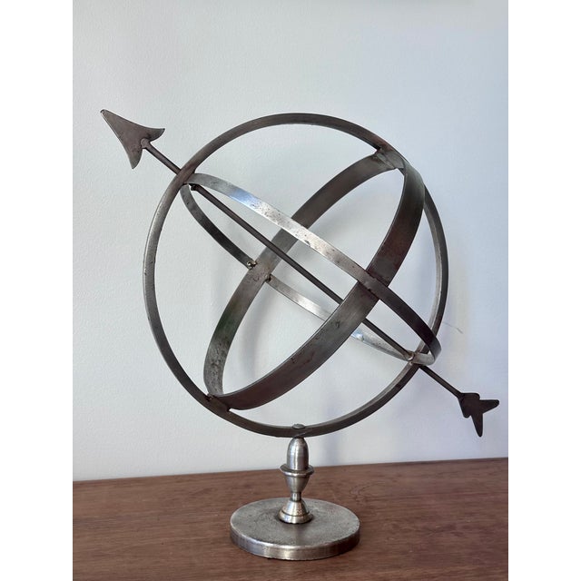 Vintage Mid-Century Armillary Sphere | Metal Celestial Sculpture For Sale - Image 17 of 17
