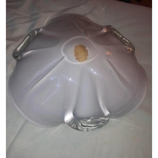 Raspberry Red Vintage Mid-Century Modern Italian Glass Bowl Catchall For Sale - Image 8 of 9