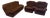 Vintage Brown Seating Modules, 1970s, Set of 3 For Sale