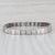 0.15ctw Diamond Square Link Bracelet 18k White Gold 6.75" 4.5mm For Sale - Image 4 of 8