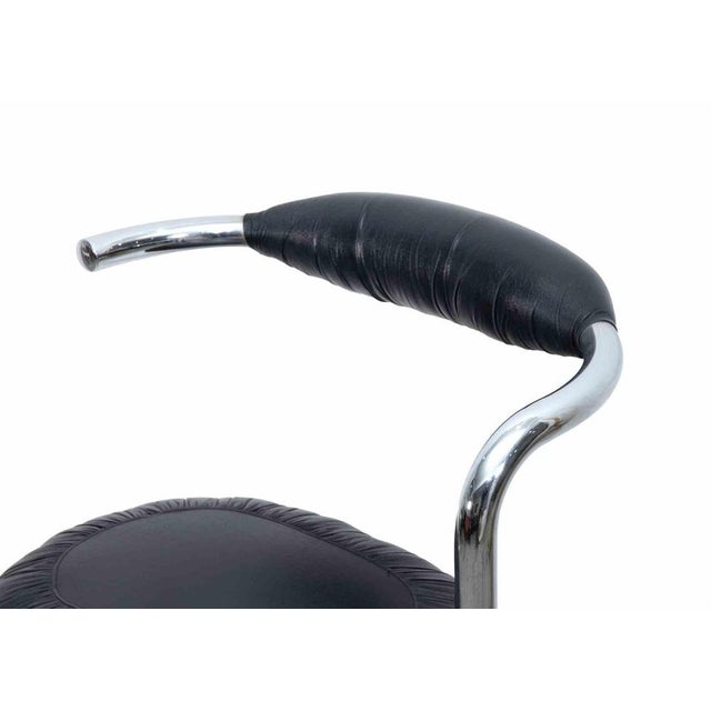Black Cobra Chairs by Giotto Stoppino, Italy, 1970s, Set of 4 For Sale - Image 6 of 7