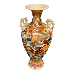 1910 Japanese Ceramic Satsuma Vase