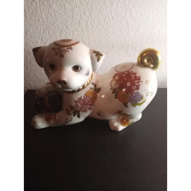 Antique White 1987 Franklin Mint the Imperial Puppy of Satsuma Figurine For Sale - Image 8 of 8