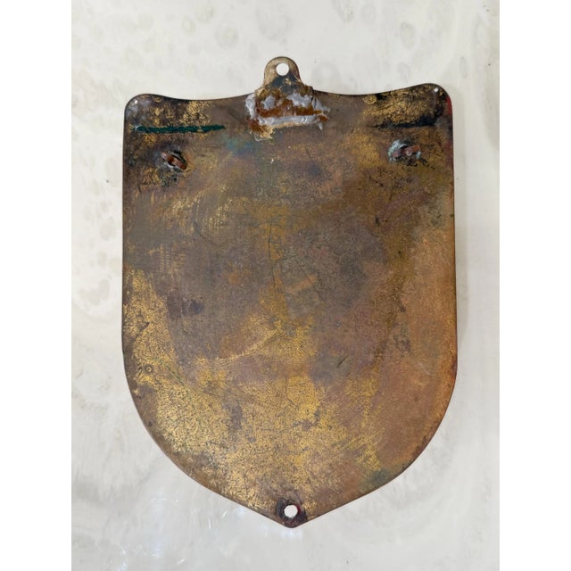Mid 20th Century Vintage Embossed Copper Gladiator Wall Pocket For Sale - Image 5 of 6