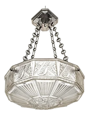 French Art Deco Chandelier by Hettier Vincent