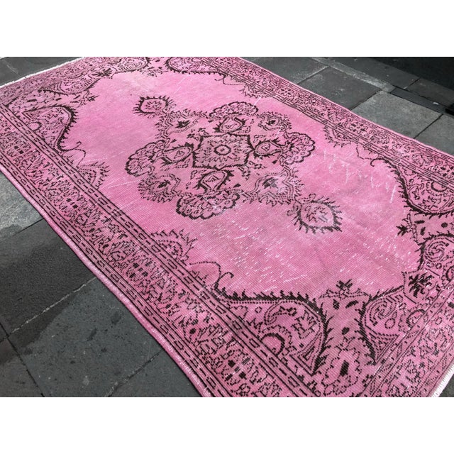 1960s Vintage Turkish Rug - 5′6″ × 8′8″ For Sale - Image 9 of 11