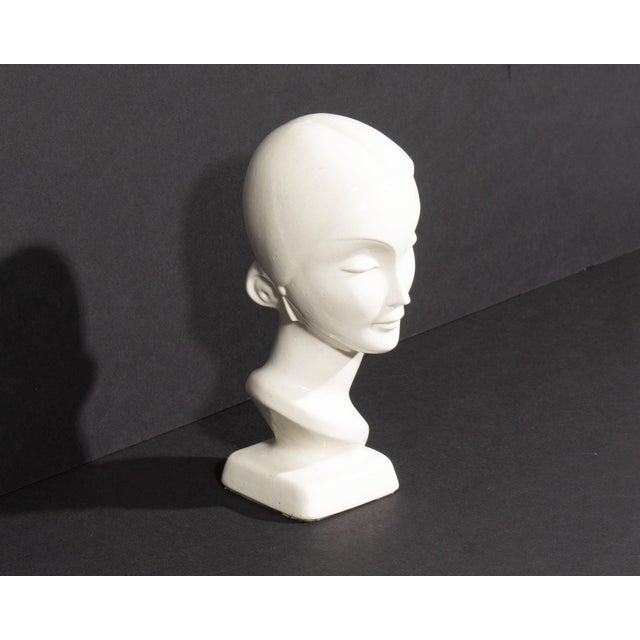 Mid 20th Century Amaco American Art Clay Company Art Deco Bust For Sale - Image 5 of 8