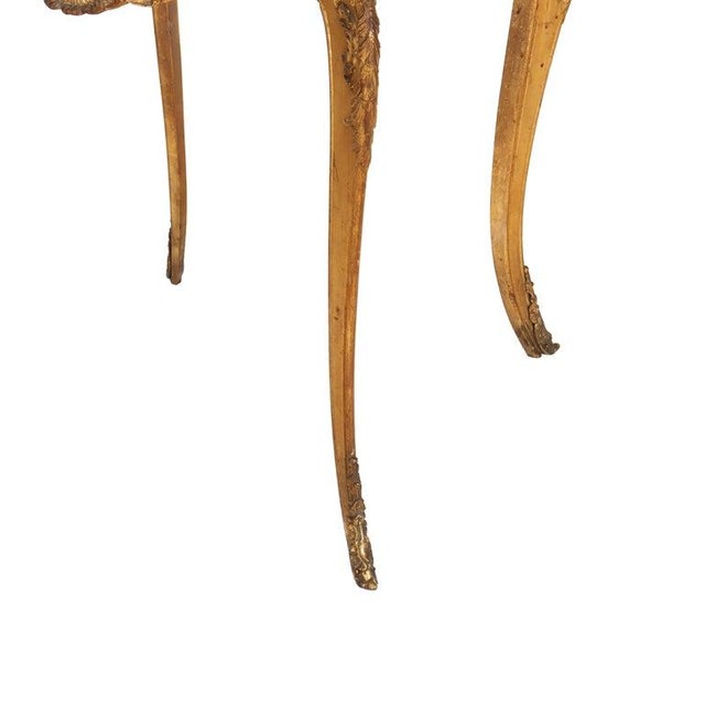 Gold Antique French Louis XIV Giltwood Curved Glass Vitrine C1890 For Sale - Image 8 of 18