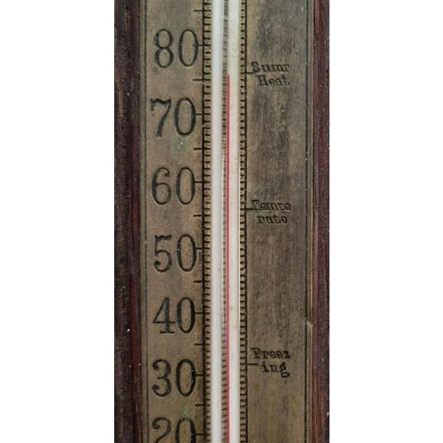 Late 19th Century Antique American Hand Carved Wood Figural Thermometer For Sale - Image 5 of 8
