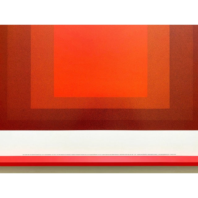 Wood Josef Albers Foundation Lithograph Print Framed Mid Century Modernist Poster " Homage to the Square : Mma-2 " 1970 For Sale - Image 7 of 12