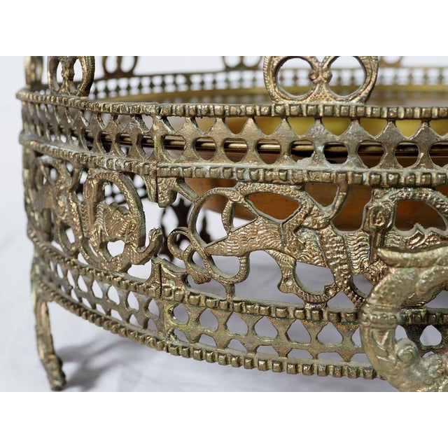 Gold Large Islamic Bowl in Brass, 1940s For Sale - Image 8 of 14