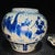 Ceramic Blue and White Figural Story Lotus Leaf Ginger Jar, Chinoiserie Decorative Porcelain Canister For Sale - Image 7 of 9