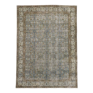 Antique Persian Mashhad Rug - 08'09 X 12'00 For Sale
