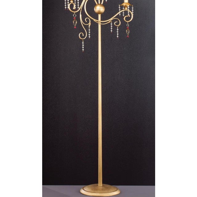 Fenice Gold 3 Lights Floor Lamp in Montecarlo Gold and Cut Glass by Aggiolight For Sale - Image 4 of 6