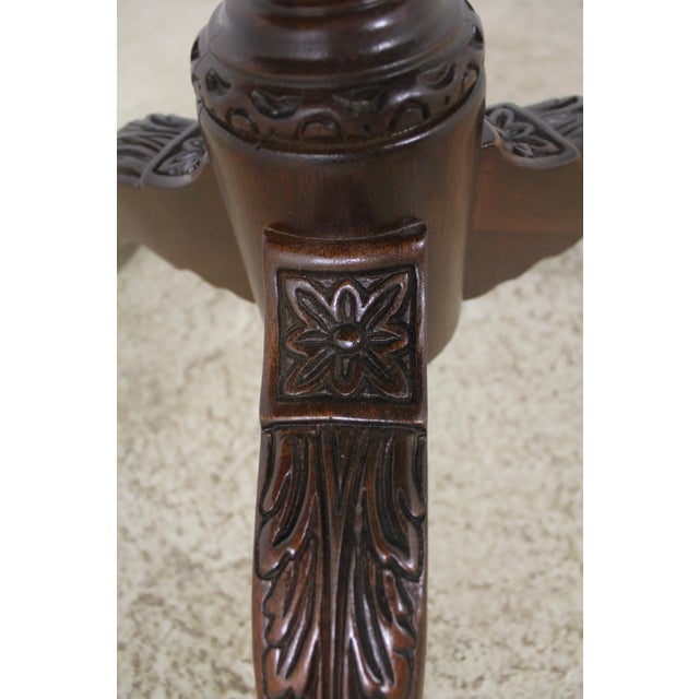 Baker Historic Charleston Chippendale Mahogany Tilt Top Table For Sale - Image 9 of 13