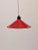 Pair of red, vintage, industrial, enamel Lamps were made in '70s, danish design.