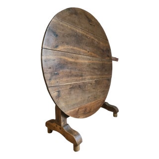 Antique Oak Wine Table, Burgundy, France, 1830 For Sale