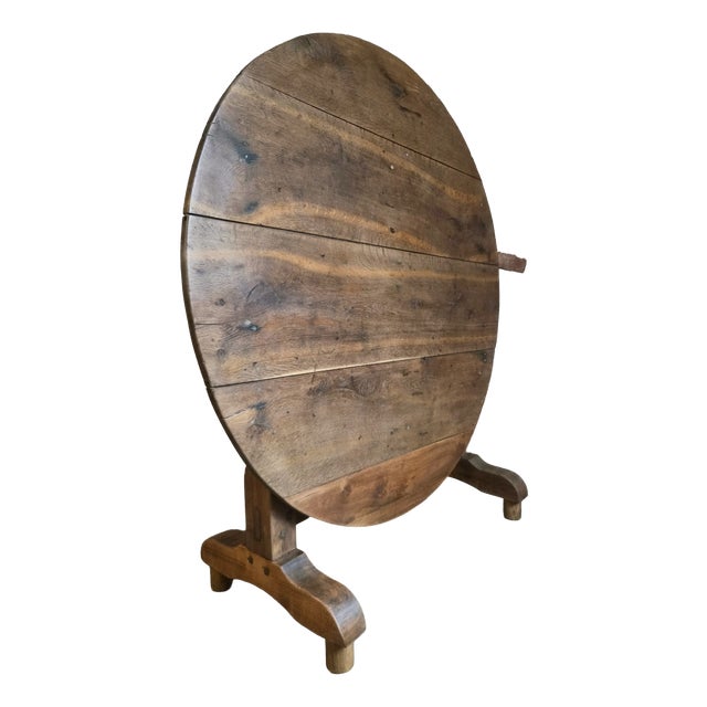 Antique Oak Wine Table, Burgundy, France, 1830 For Sale