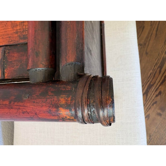 Vintage Tortoiseshell Bamboo Rectangular Planter Box For Sale - Image 12 of 12