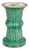 Antique Annamese Green Glazed Ceramic Pedestal with Floral Medallion For Sale