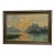 Circa 1930s Vintage Framed Original Painting of a Sunset Over a Lake For Sale