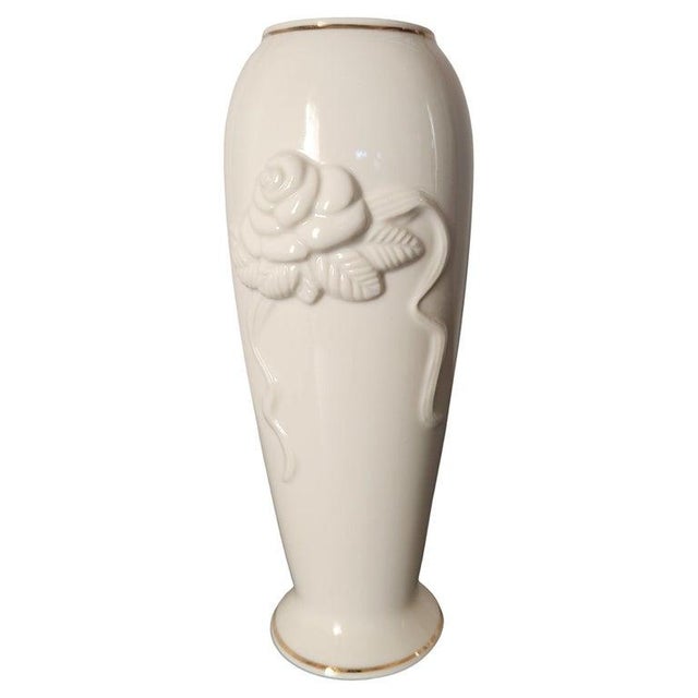 Late 20th Century 1970s Lenox Porcelain Rose Blossom Bud Vase For Sale - Image 5 of 5