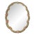 Venetian Oval Gold and Pink Floreal Hand-Carving Mirror in Murano Glass For Sale
