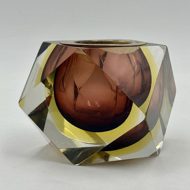 Geometric Sommerso Glass Vase, 1970s For Sale - Image 7 of 13