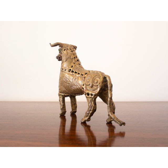 Mid-Century Modern 1970s Brutalist Brass Bull by Pal Kepenyes For Sale - Image 3 of 9