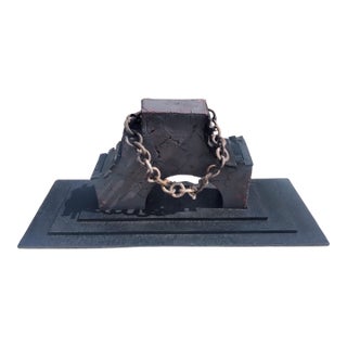 Late 20th Century Large Raku Sculpture By Bruny Graves For Sale