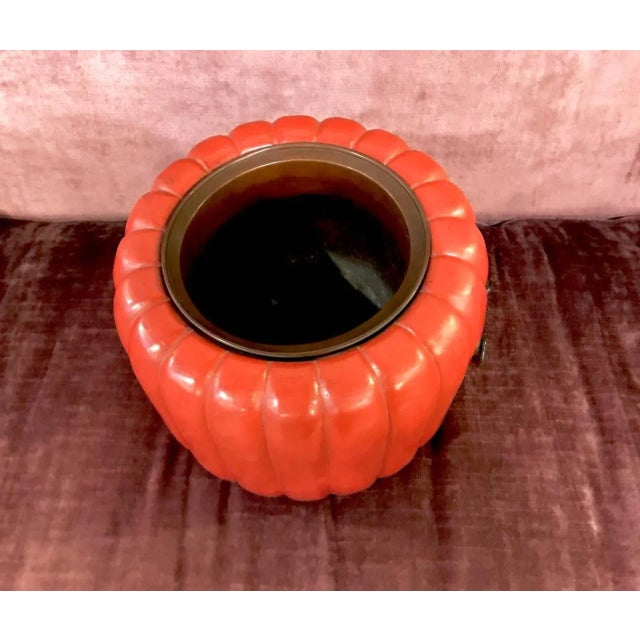 Japanese Early 20th Century Lacquer Hibachi, Chrysanthemum Form For Sale - Image 3 of 7