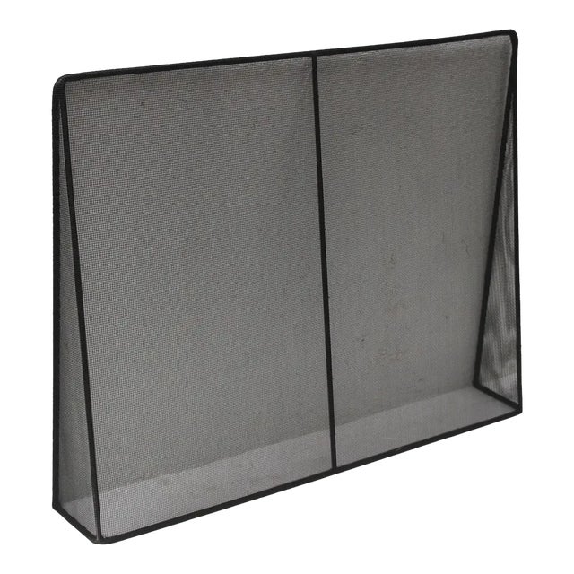 Custom Modern Metal Fireplace Screen by Jed Design For Sale