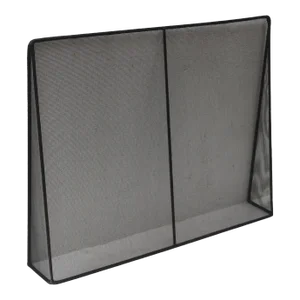 Custom Modern Metal Fireplace Screen by Jed Design