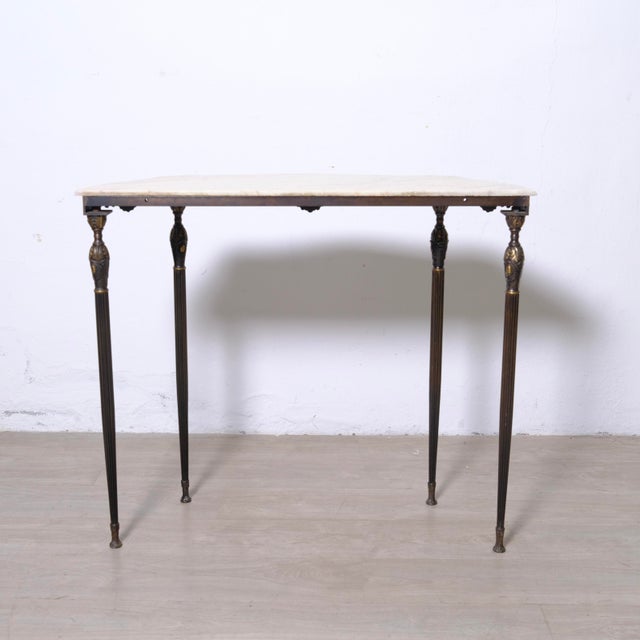 Bronze Console Table with Marble Top, Italy, 1950s For Sale - Image 18 of 18