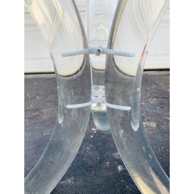 1960s Charles Hollis Jones Attributed Lucite Dining Table For Sale - Image 5 of 10