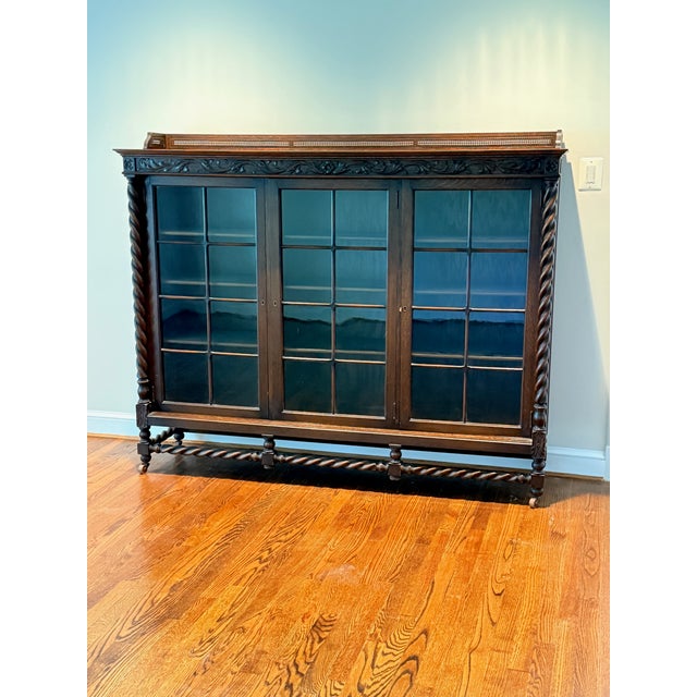 19th Century Jacobean Wide Bookcase For Sale - Image 10 of 12
