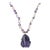 Les Bernard Amethyst and Pearl Frog Necklace For Sale