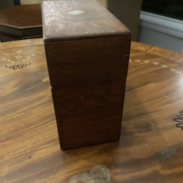 Late 19th Century Fine English Oak Box - Bramah For Sale - Image 6 of 10