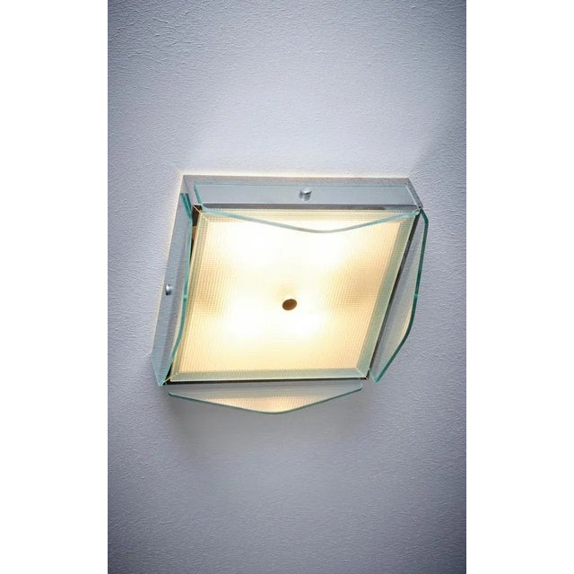 Flush Mount in Clear Glass, Italy, 1960s For Sale - Image 3 of 6