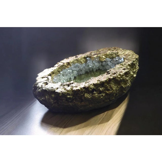 Baroque Geode Mirror in Églomisé Glass by Myriam GREFF For Sale - Image 3 of 7