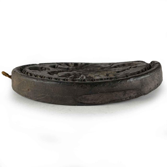 Mid 18th Century Dark Wax Butter Mold, 1737 For Sale - Image 5 of 8