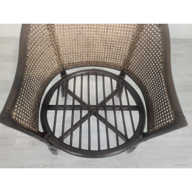 Vintage Armchair with Raffia and Viennese Weave For Sale - Image 11 of 16